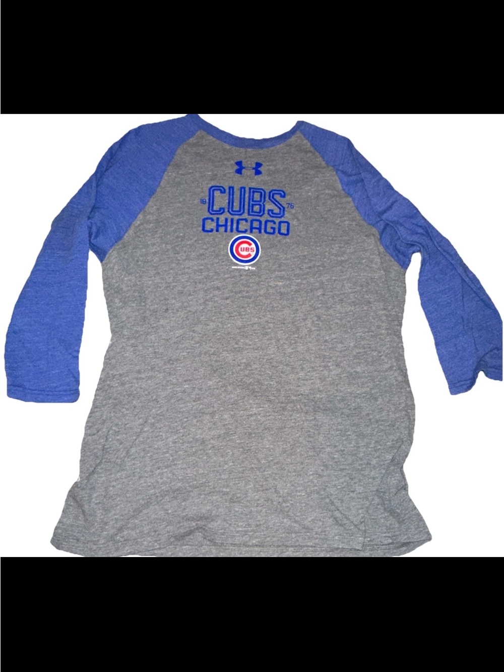 Under Armour Gray Tee with Royal Blue Trim